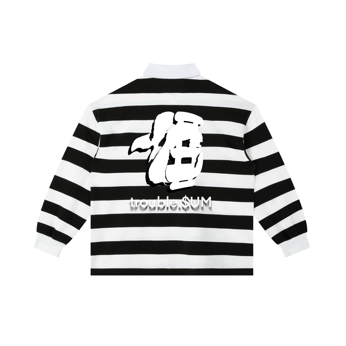 black block stripe polo shirt